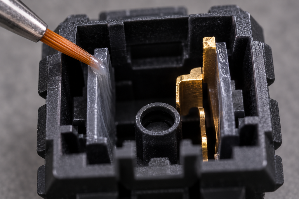 How to Lube Switches Without Desoldering (2026): Step by Step 6 lubing housing rails