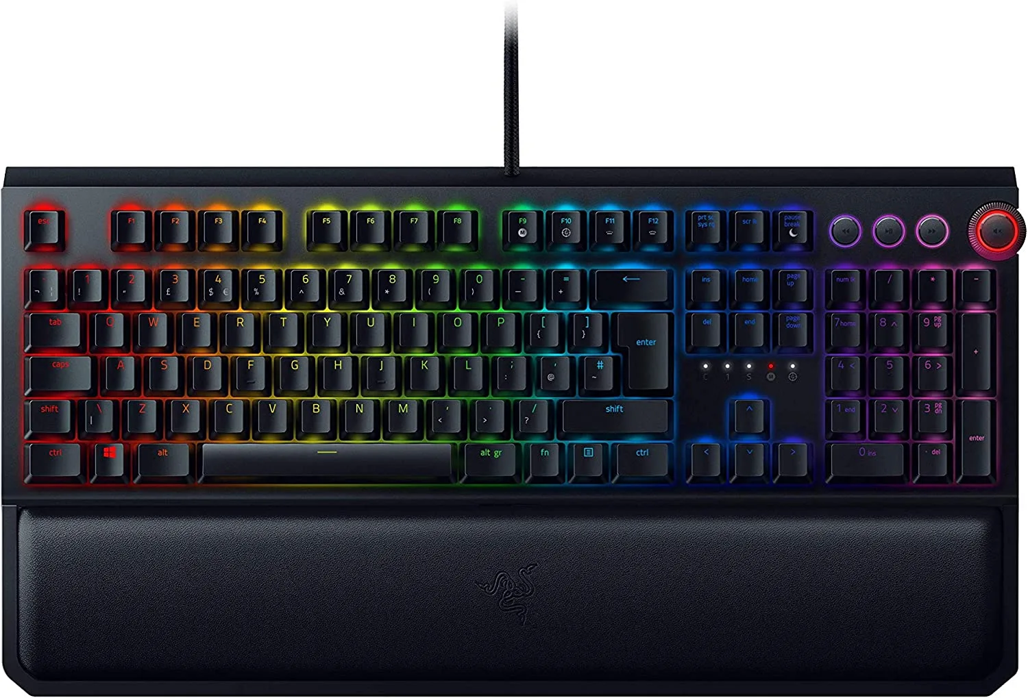 Razer BlackWidow Elite Mechanical Gaming Keyboard: Yellow Mechanical Switches - Linear & Silent - Chroma RGB Lighting - Magnetic Wrist Rest