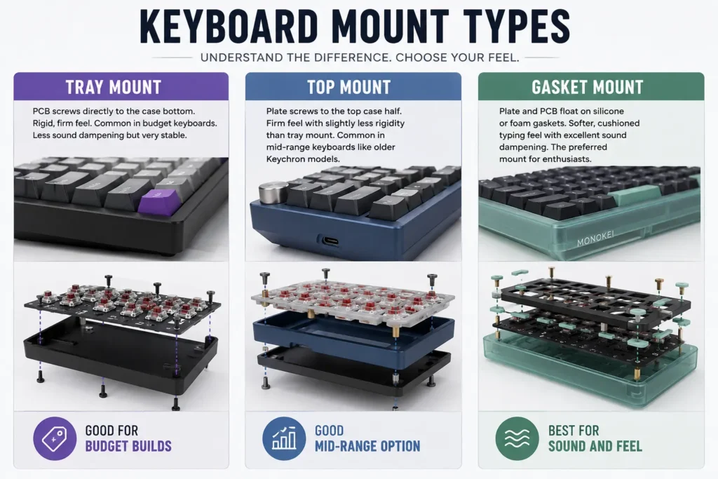 How to Build a Custom Mechanical Keyboard: Beginner's Guide (2026) 2 Keyboard mount types