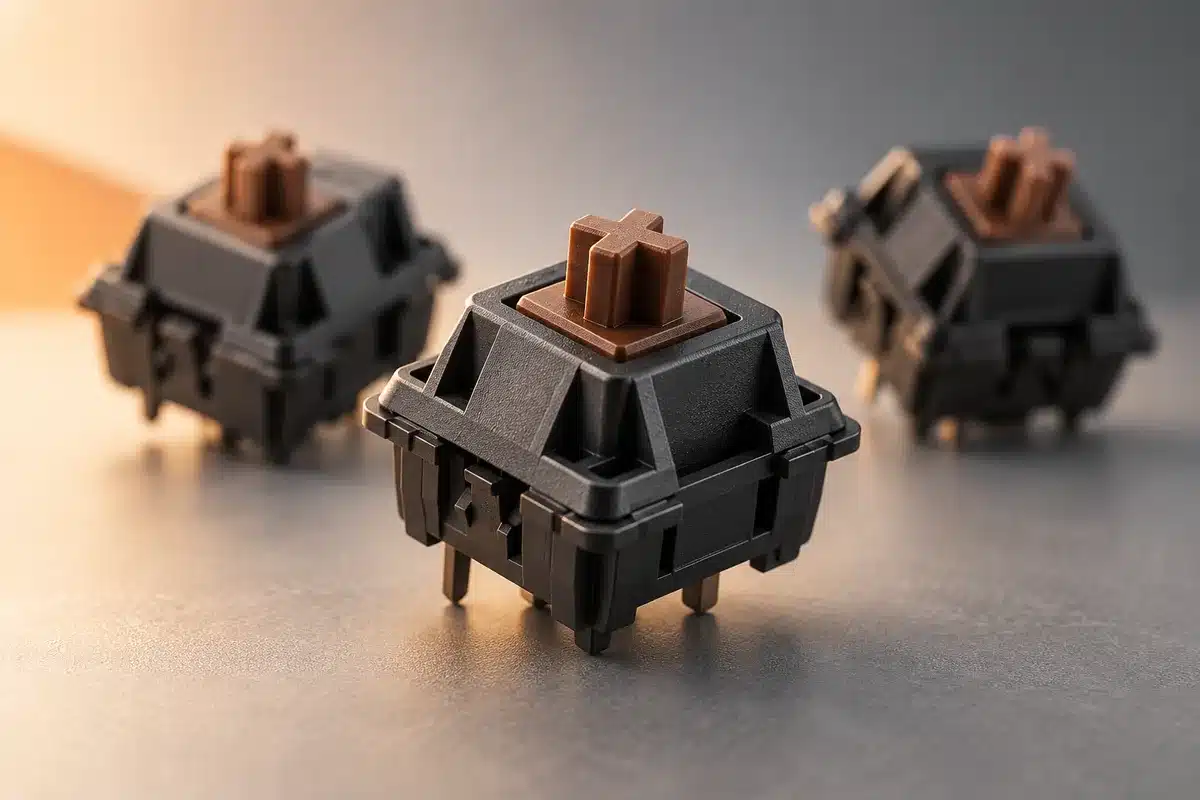 Cherry MX Brown Review (2026): Versions, Feel and Alternatives 2 Illustration of a Cherry MX Brown tactile switch